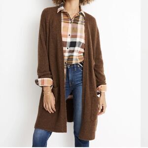 Madewell Kent Cardigan Sweater Merino Wool Alpaca Cozy Earthy Nature Goblin $98